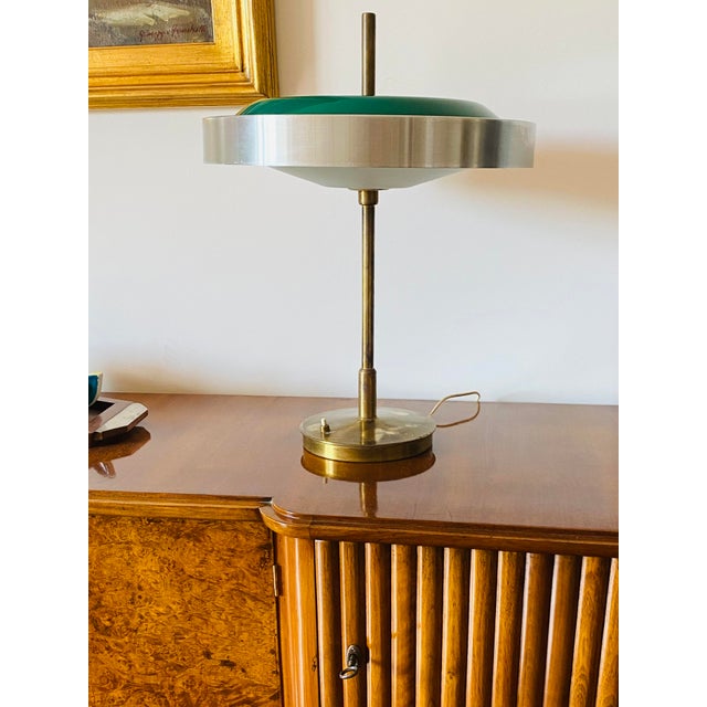 Brass & Glass Table or Desk Lamp by Oscar Torlasco for Lumi, 1960s For Sale - Image 17 of 18