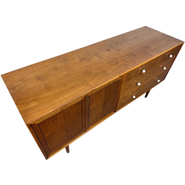 Drexel Declaration Mid-Century Modern Drexel Declaration 10-Drawer Walnut Dresser For Sale - Image 4 of 11