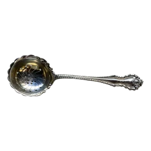 Dominick & Haff "Mazarine" Sterling Silver Slotted Gravy Spoon With Gold Wash, c.1895