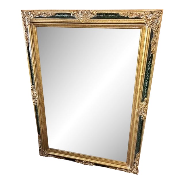 1980s Gilded Beveled Wall Mirror For Sale