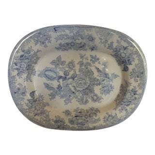 19th Century English Transferware Platter For Sale