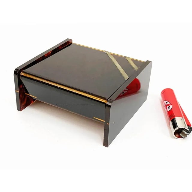 Metal Mid-Century Acrylic Glass & Brass Jewelry Box by Christian Dior, 1970 For Sale - Image 7 of 14