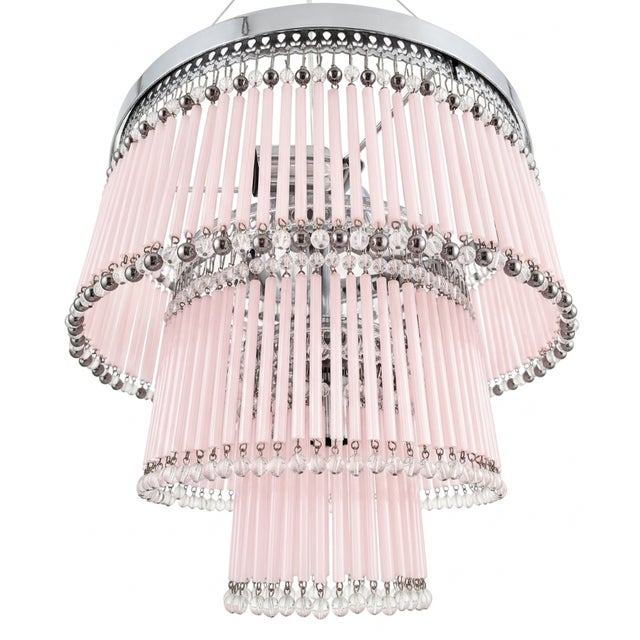1960s Handcrafted Murano Glass Straws and Glass Beads Chandelier, Venice, Italy, 1962 For Sale - Image 5 of 10