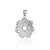 Moissanite Open Center Snowflake Flower Pendant in Solid Silver For Sale - Image 6 of 14
