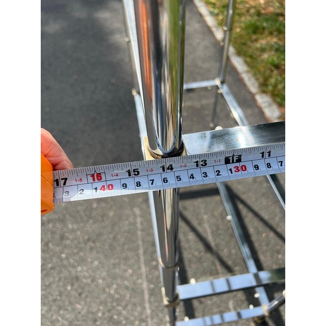 1970s Mid Century Modern Chrome Etagere For Sale - Image 15 of 17