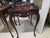 French 1940s Pair of Louis XV Style Marquetry Side Tables/End Tables French Rococo Revival For Sale - Image 3 of 9