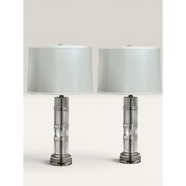 Glass Ralph Lauren ‘Brookings’ Crystal Lamps - A Pair For Sale - Image 7 of 7