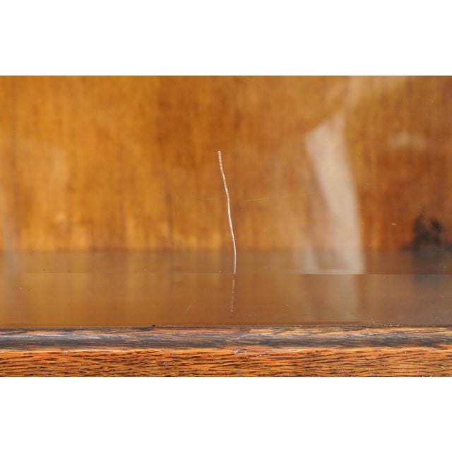 Antique Five Section Oak Barrister Bookcase With Beveled Glass For Sale - Image 4 of 11