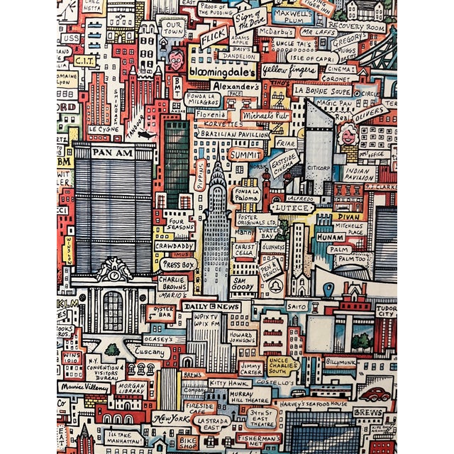 1978 Tony Graham "Manhattan" New York Vintage Framed Cardboard Print For Sale In Los Angeles - Image 6 of 12