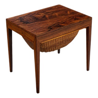 Vintage Danish Sewing Table in Rosewood by Severin Hansen, 1960 For Sale