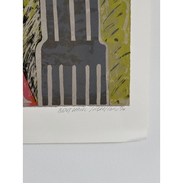 “A” by Bent Karl Jacobsen (1934–2004), also known as Den Glade Maler. Lithograph in a small edition with fine colours....