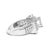 This diamond cocktail ring sparkles with a central square cluster of round diamonds surrounded by a double halo. The wide...