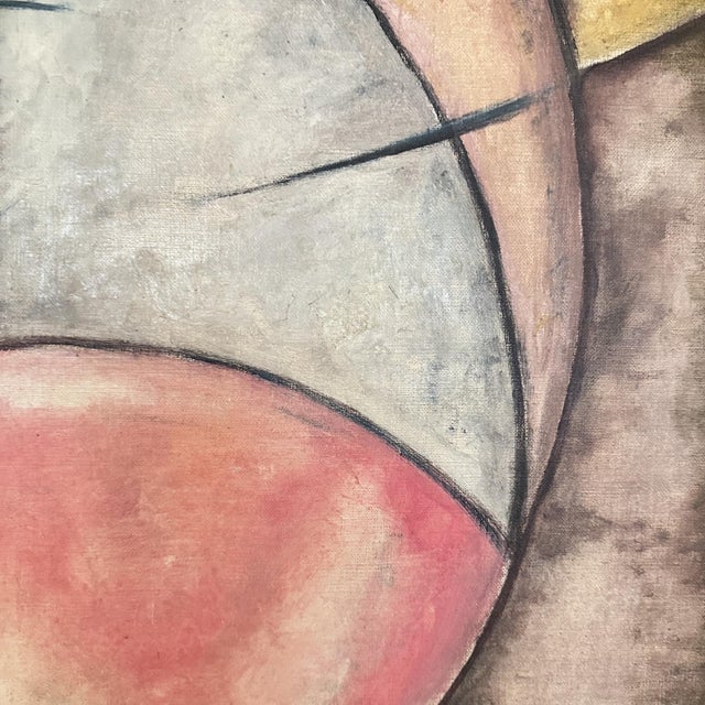 Bayer, Abstract Geometric Composition, 1954, Oil For Sale - Image 6 of 12