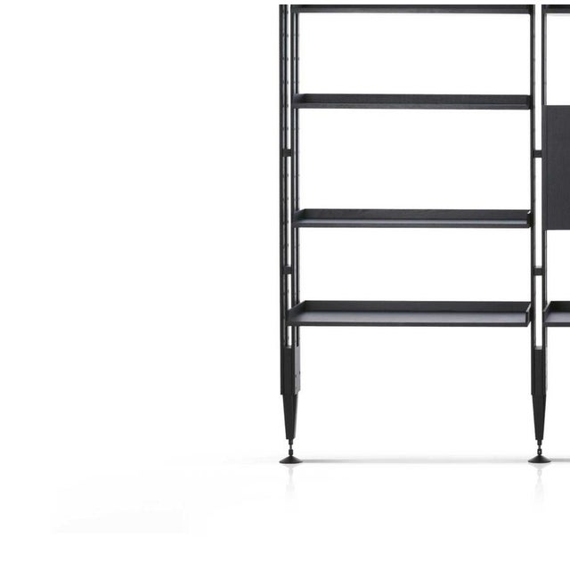 Modular Infinito Bookcase in Black Stain Wood by Franco Albini for Cassina For Sale - Image 6 of 12