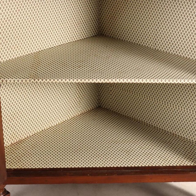Emilian Directoire Cherry Corner Cabinet, 19th Century For Sale - Image 4 of 11