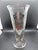 Vintage Sterling Overlay Glass Trumpet Vase Elegant Floral Design 9 3/4” Tall