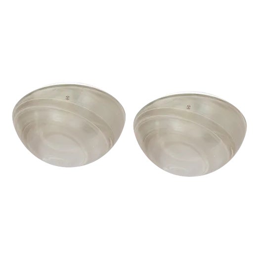 Large Glass Flushmount attributed to Peill & Putzler, Germany, 1970s For Sale