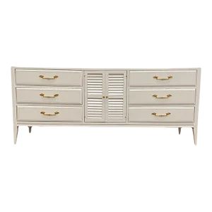 1960s Pearly White Transitional Basic-Witz Dresser