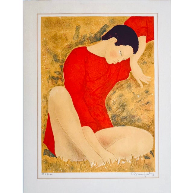 Artist: Alain Bonnefoit Country: France Title: Reverie Medium: Original Lithograph Marks: Hand Signed & numbered 135 / 260...