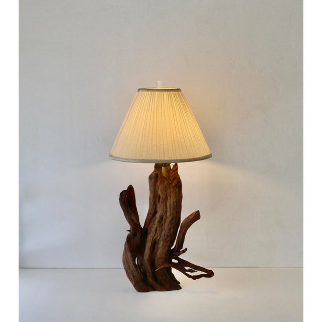 Mid 20th Century Monumental Driftwood Table Lamp Coastal Rustic For Sale - Image 13 of 16