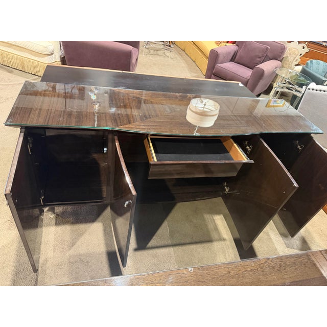 Pietro Costantini Pietro Costantini Dark Laquear Buffet Table For Sale - Image 4 of 4