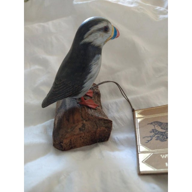 Hai Feng Ma Wood Art Puffin For Sale - Image 6 of 9