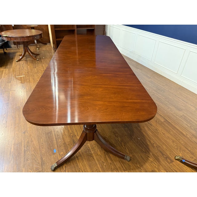 Traditional Classic Traditional Mahogany Dining Table by Leighton Hall - Showroom Sample For Sale - Image 3 of 11