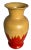 Vintage Drip Glaze Pottery Red Tan Vase For Sale - Image 4 of 18
