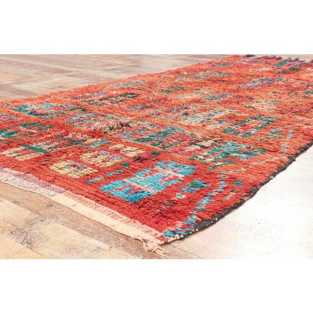 Textile Vintage Red Talsint Moroccan Rug - 05'00 X 10'04 For Sale - Image 7 of 10