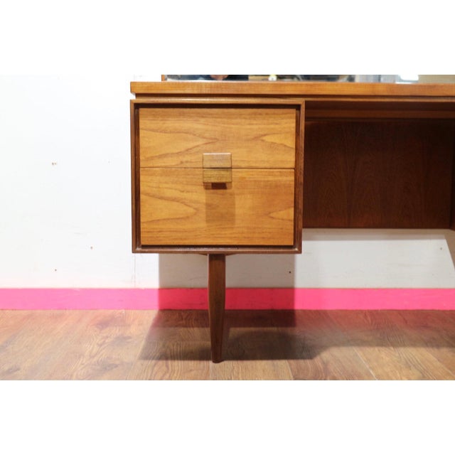 Brown 1960s Mid Century Modern Vintage Teak Vanity Desk Dresser by G Plan Kofod Larsen For Sale - Image 8 of 14