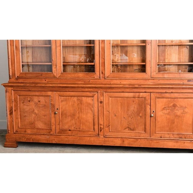 Wood French 19th Century Pine and Glass Door Bibliotheque For Sale - Image 7 of 13