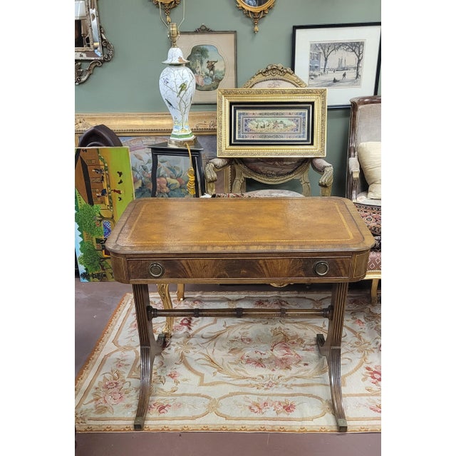 Antique Georgian Leathertop Writing Desk For Sale - Image 12 of 14