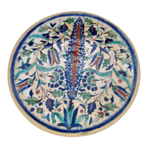 Armenian Pottery Iznik Style Plate Circa 1920s