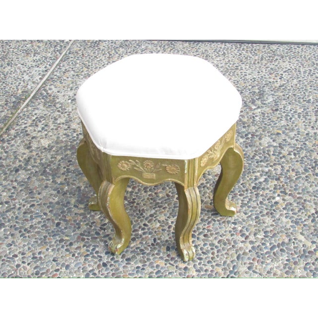 Pair of Antique Painted French Footstools For Sale - Image 15 of 18