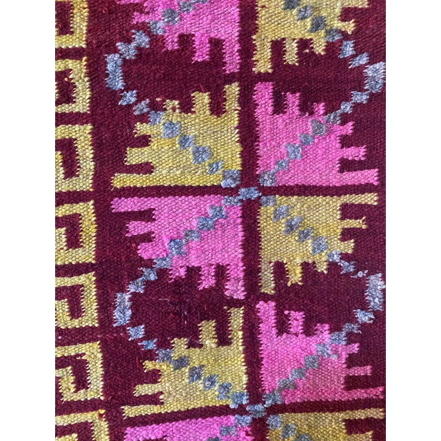 C. 1977 Vintage Peruvian Andean Handwoven Wool Textile Wall Hanging For Sale - Image 11 of 11
