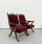 Late 20th Century Vintage Tufted Burgundy Velvet Armchairs For Sale - Image 5 of 6