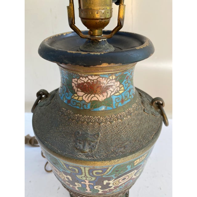 1960s Asian Style Metal Lamp For Sale In Miami - Image 6 of 10