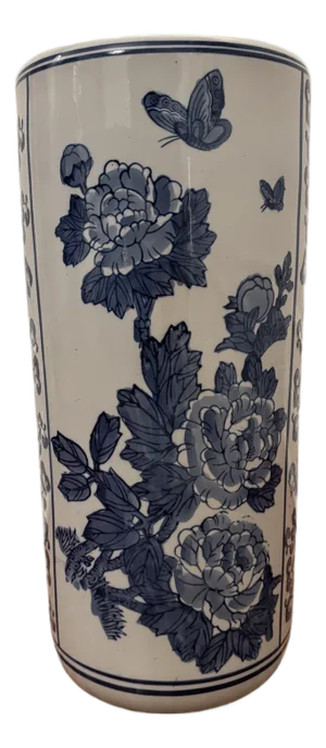 Blue & White Porcelain Umbrella Stand