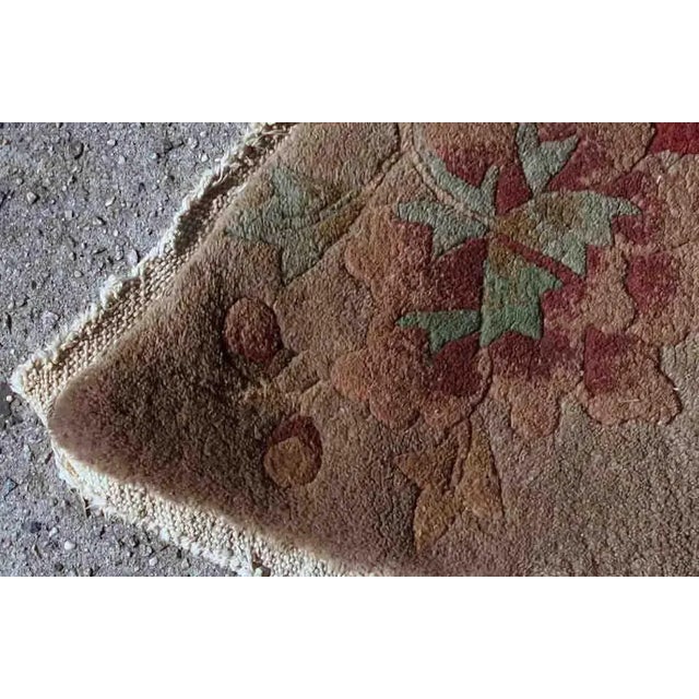 Art Deco 1920s Handmade Antique Art Deco Chinese Rug 1' X 1.7' For Sale - Image 3 of 6