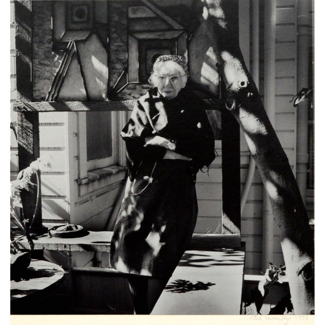 A stunning black and white photographic portrait of Imogen Cunningham (1883-1976) by California photographer, Robert...