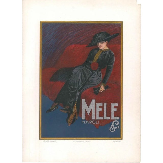 Image dimensions. 26x18 cm. Mele 4 is a rare color lithograph printed by G. Ricordi and C. Milano, Milan between 1895 and...