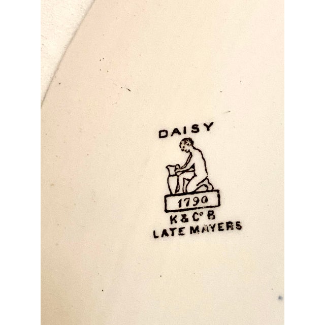 Antique Brown Transferware "Daisy" Pattern Platter For Sale - Image 4 of 8