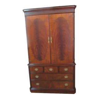 Henkel Harris Flame Mahogany Armoire Wardrobe For Sale