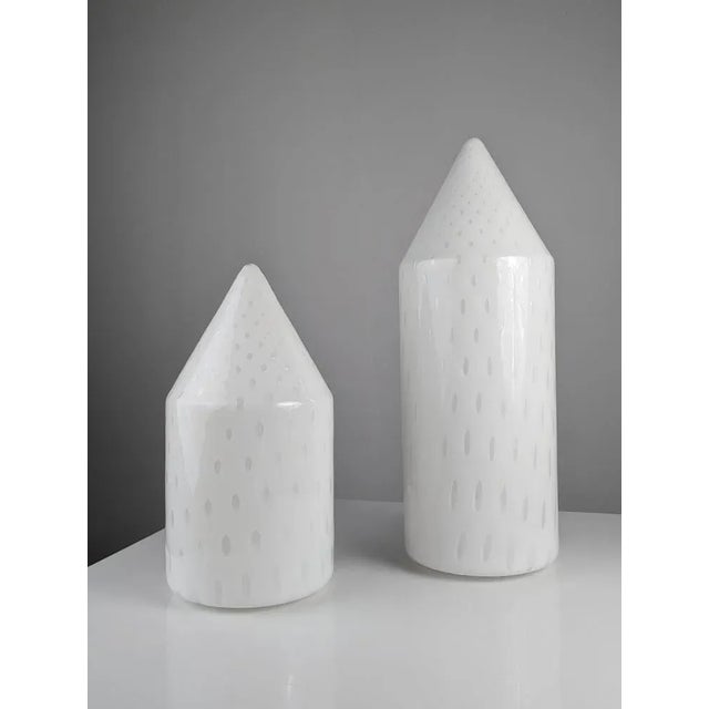 White Table Lamps from Vetri Murano, Set of 2 For Sale - Image 8 of 8