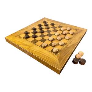 Vintage Marquetry Checker Board