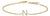 10K Yellow Gold Diamond Accent "N" Initial Charm and Link Bracelet For Sale