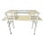 Mid-Century Modern Raised Shelf Vanity/ Desk With Brass Feet For Sale