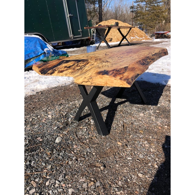 Handcrafted Live Edge Maple Organic Modern Coffee Table For Sale - Image 13 of 13