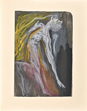 After Salvador Dalì, The Furies, Original Woodcut Print, 1963