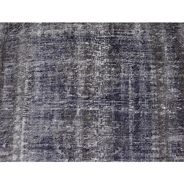 Vintage Oushak Overdyed Runner in Shades of Blue 3 '8 X 15' 7 For Sale In Atlanta - Image 6 of 9